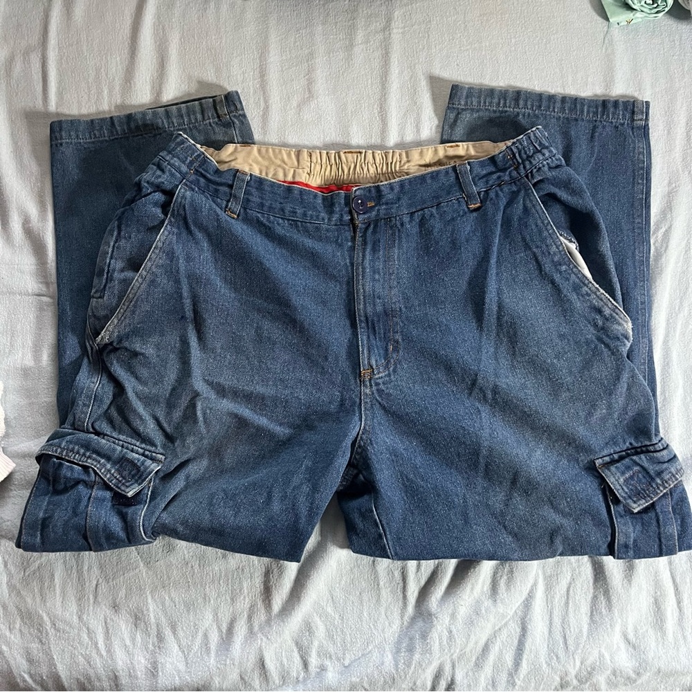 Men's Denim Cargo Pants